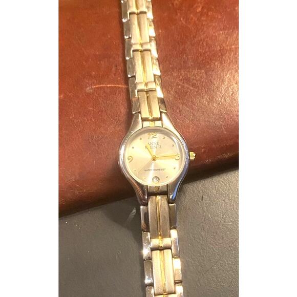 Anne Klein II Ladies 20mm Two Tone Watch, Date Window - Picture 3 of 4